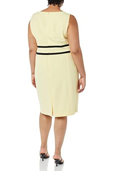 Le Suit Boat Neck Sleeveless Dress