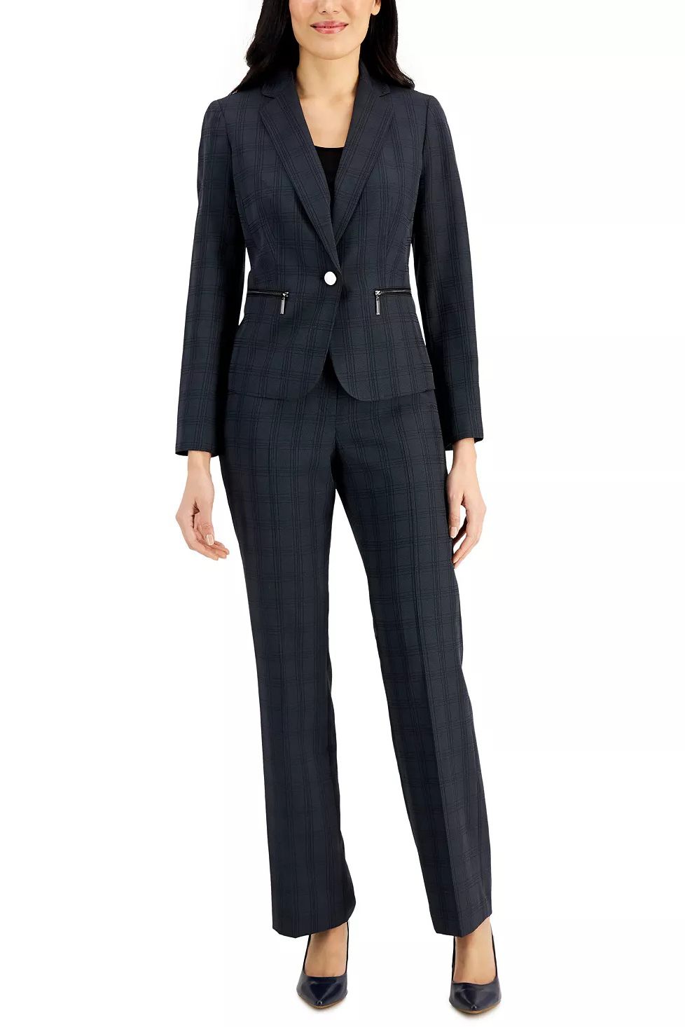 Le Suit Notched Collar Pants Suit