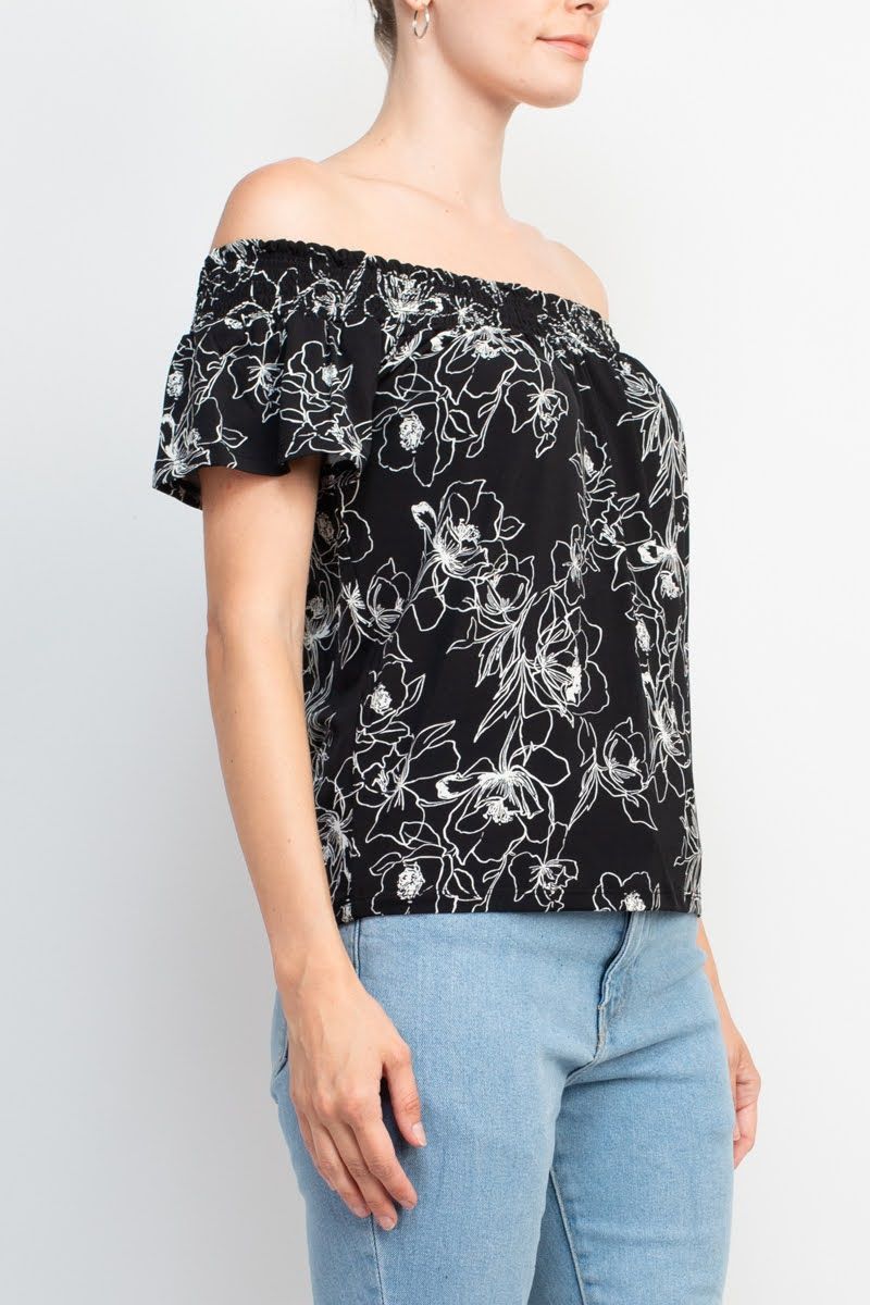 Carmen Marc Valvo 2 Way Shoulder Top