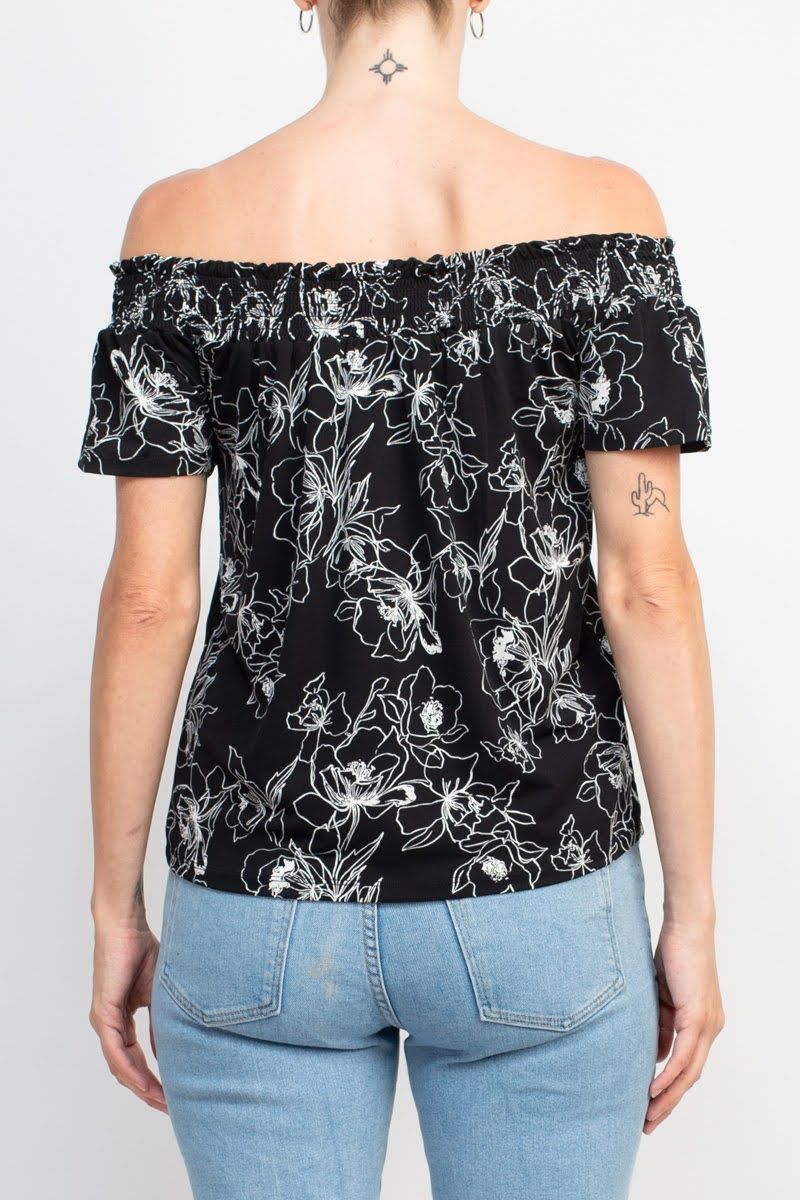 Carmen Marc Valvo 2 Way Shoulder Top