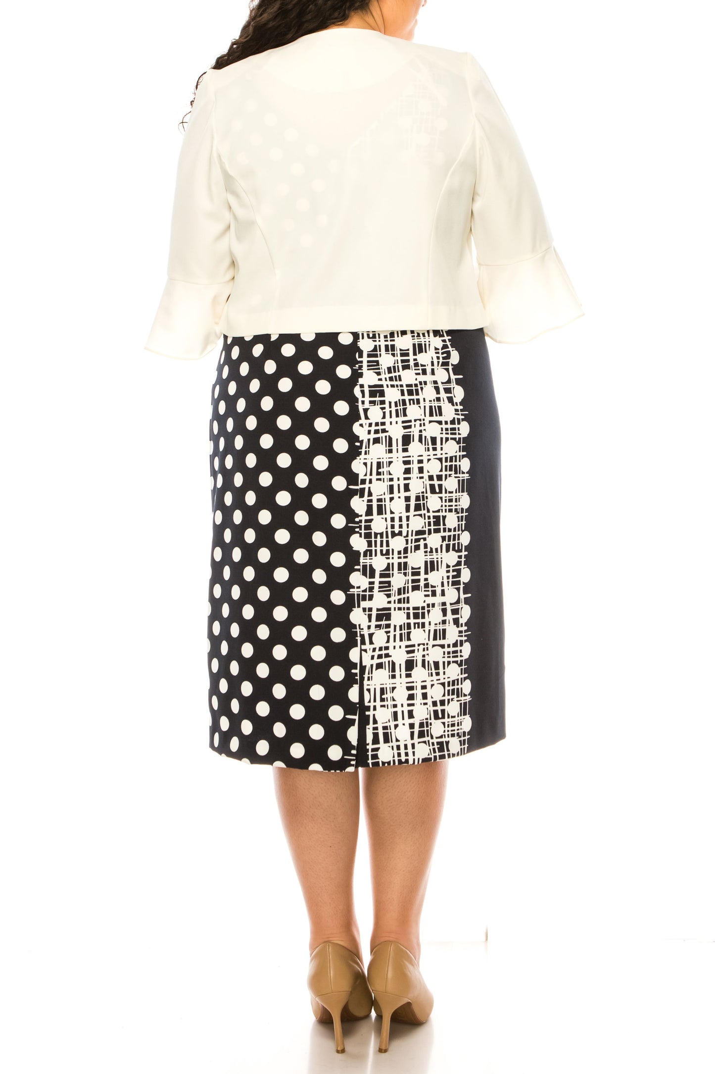 Maya Brooke Polka Dot Jacket Dress