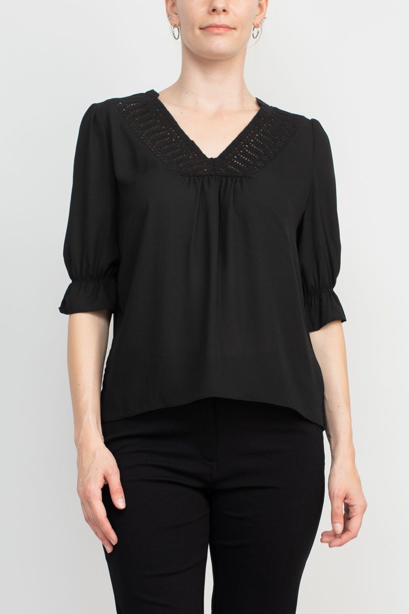 Zac & Rachel Lace V-Neck Top