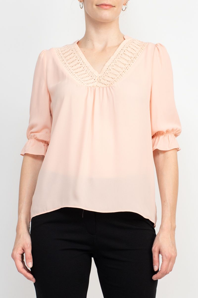 Zac & Rachel Lace V-Neck Top