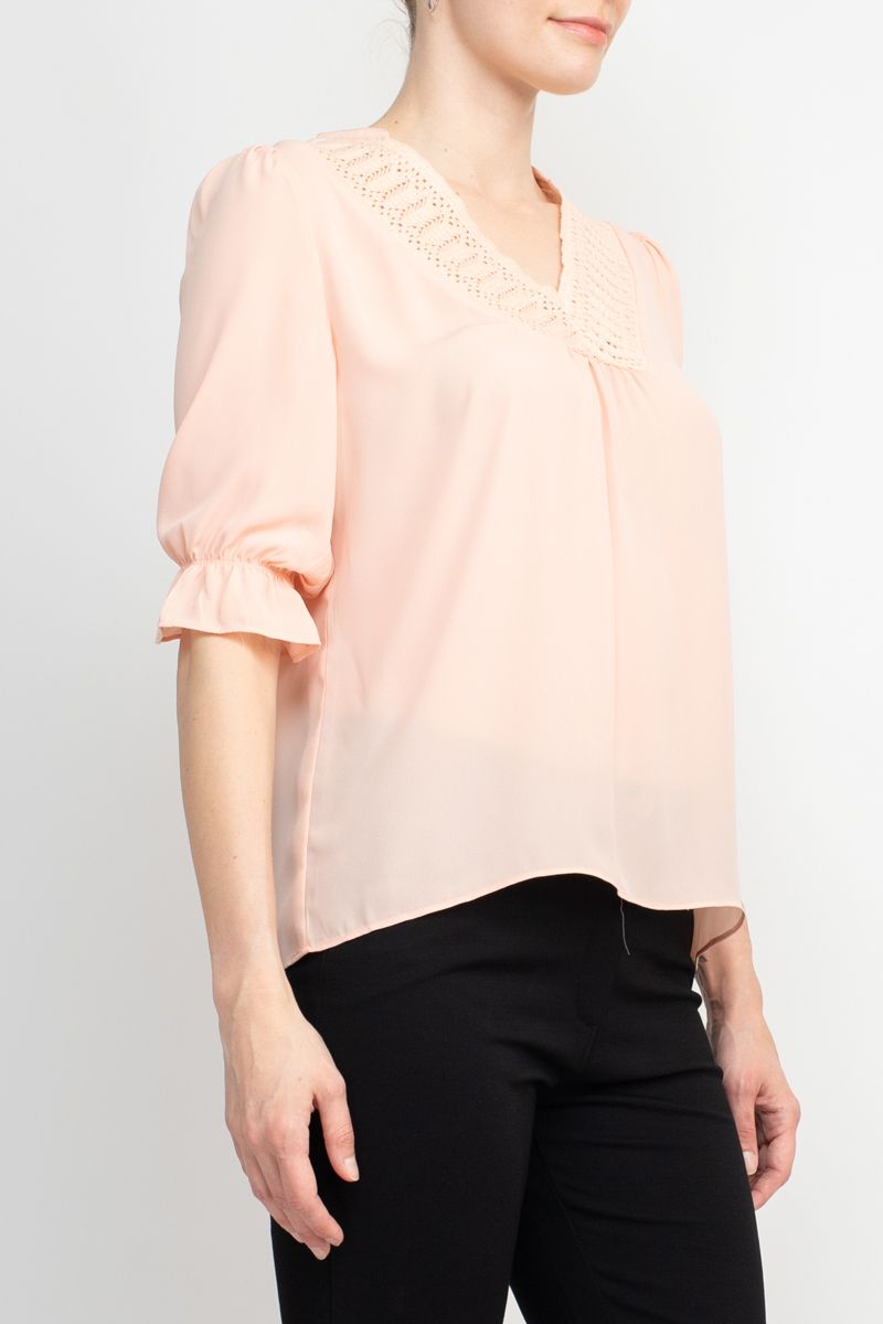 Zac & Rachel Lace V-Neck Top